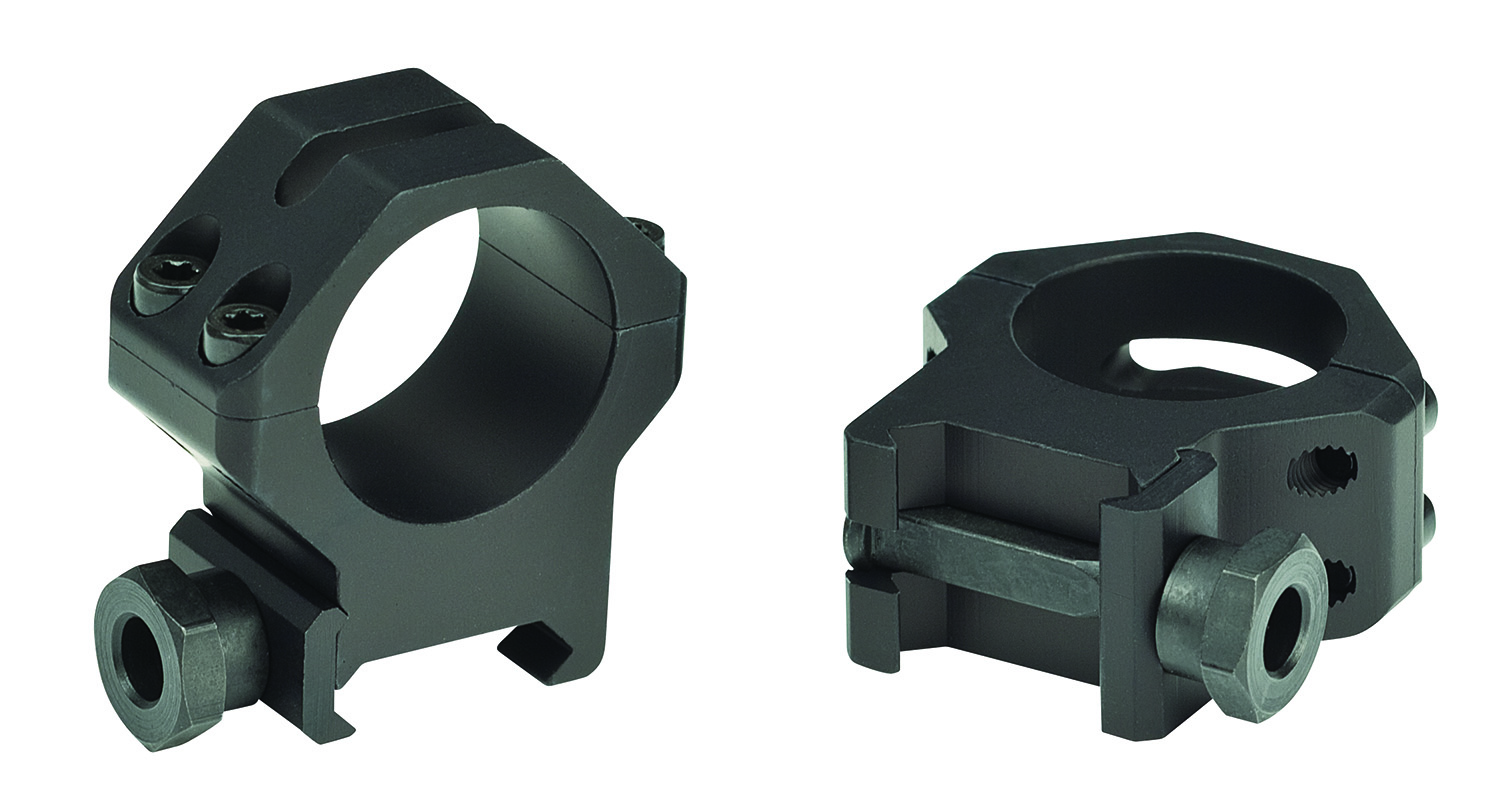Weaver Mounts 48361 Four-Hole Skeleton Rings Matte Black 1″ High