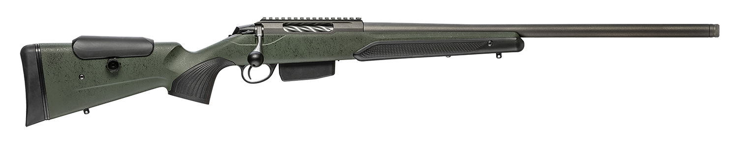 Tikka JRTXRSV370 T3x Super Varmint 7mm Rem Mag 5+1 23.70″ Barrel, Tungsten Cerakote Metal Finish, Black Webbed Green Roughtech Stock