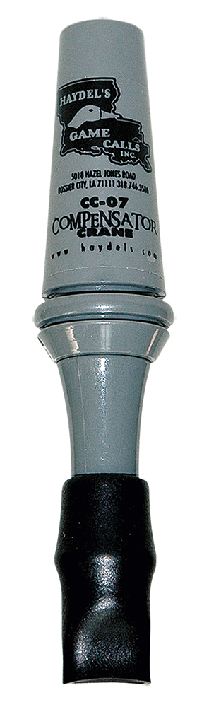 Haydel’s Game Calls CC07 Compensator Sandhill Crane Crane Species Single Reed Open Call Gray Plastic