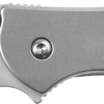 Kershaw 1660R Leek Random EDC 3″ Folding Reverse Tanto Plain Bead Blasted 14C28N Steel Blade, Silver Stainless Steel Handle