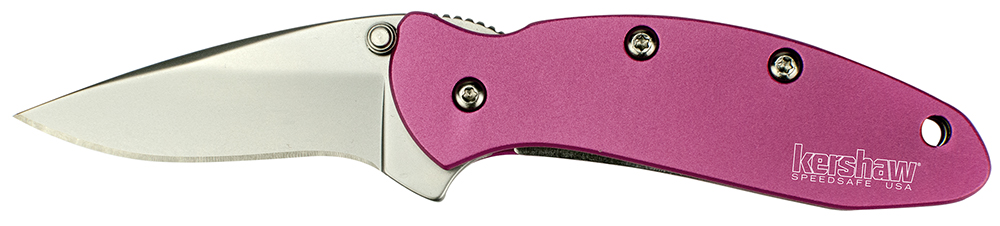 Kershaw 1600PINK Chive  1.90″ Folding Drop Point Plain Bead Blasted 420HC SS Blade Pink Anodized Aluminum Handle Includes Pocket Clip