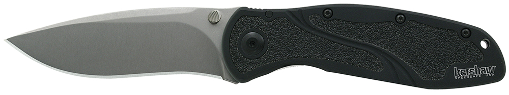Kershaw 1670S30V Blur 3.40″ Folding Drop Point w/Recurve Plain Stonewashed Powder Coated CPM S30V SS Blade Black Anodized Aluminum Handle Includes Pocket Clip