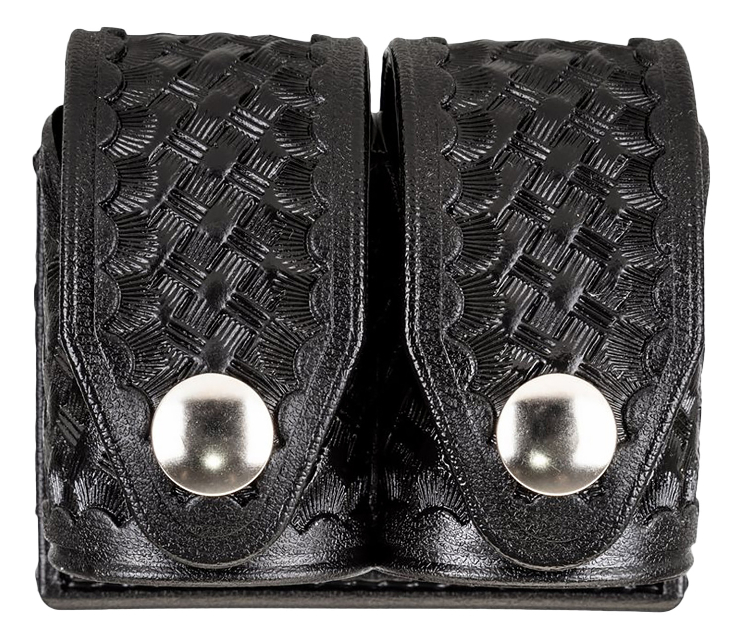 HKS 203BMBN SpeedLoader Case Double Medium Black Hytrel Belt Loop Belts 2.25″ Wide
