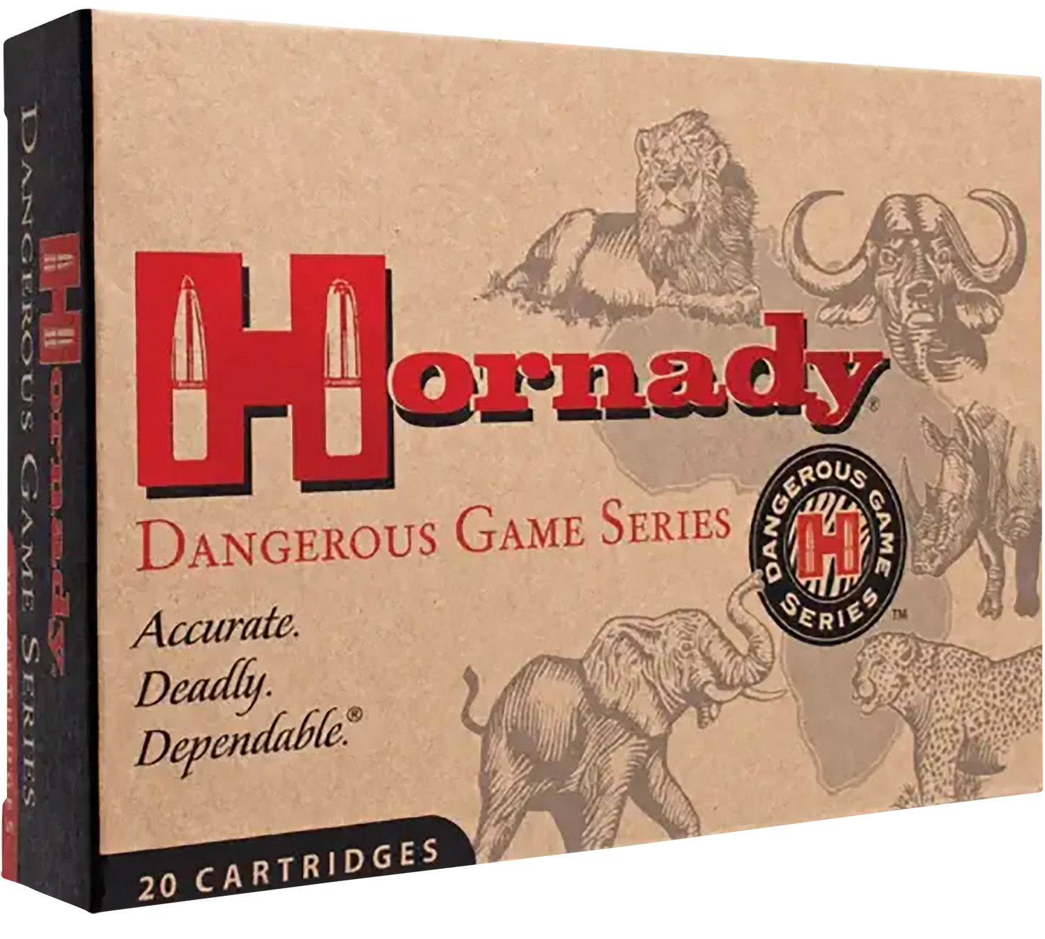 Hornady 82322 Dangerous Game 375H&HMag 300gr Dangerous Game Solid 20 Per Box/6 Case