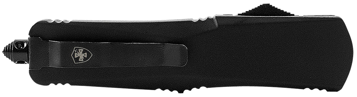 Templar Knife LBR231 Gen II Large 3.50″ OTF Tanto Plain Black Oxide Stonewashed 440C SS Blade,, 5.25″ Black Aluminum/Rubber Handle, Glass Breaker