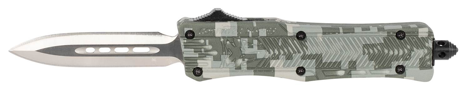 CobraTec Knives SADCCTK1SDAGNS CTK-1 Small 2.75″ OTF Dagger Plain D2 Steel Blade/Winter Digi Camo Aluminum Handle Features Glass Breaker Includes Pocket Clip
