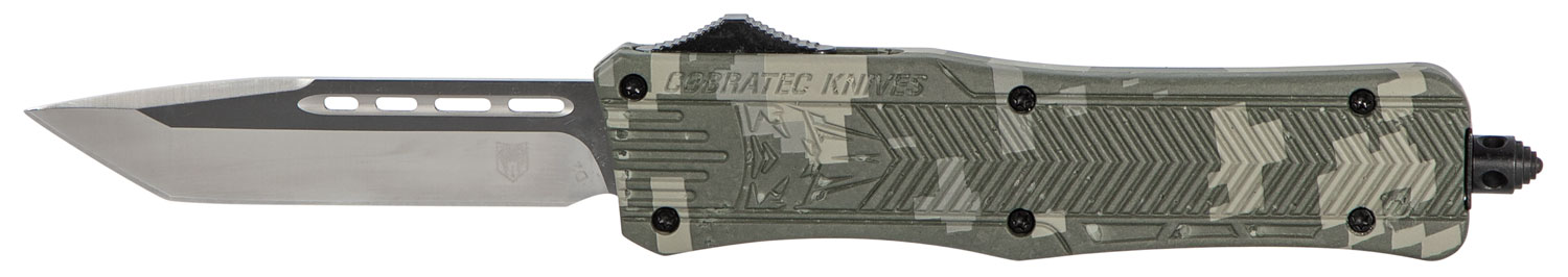 CobraTec Knives MADCCTK1MTNS CTK-1 Medium 3″ OTF Tanto Plain D2 Steel Blade/Army DigiCamo Aluminum Handle Features Glass Breaker Includes Pocket Clip