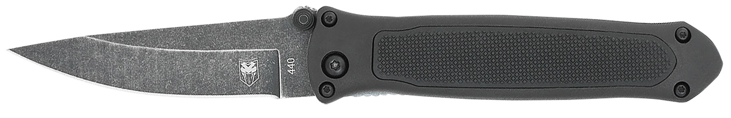 CobraTec Knives BLKHRQS Quick Strike  3.25″ Folding Drop Point Plain Stonewashed 440 SS Blade, 4.50″ G10 Handle