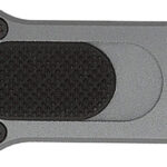 CobraTec Knives CALI952GRYDNS California 952 *CA Compliant 1.75″ OTF Drop Point Plain Black Stonewashed D2 Steel Blade, 3″ Gray Anodized Aluminum Handle