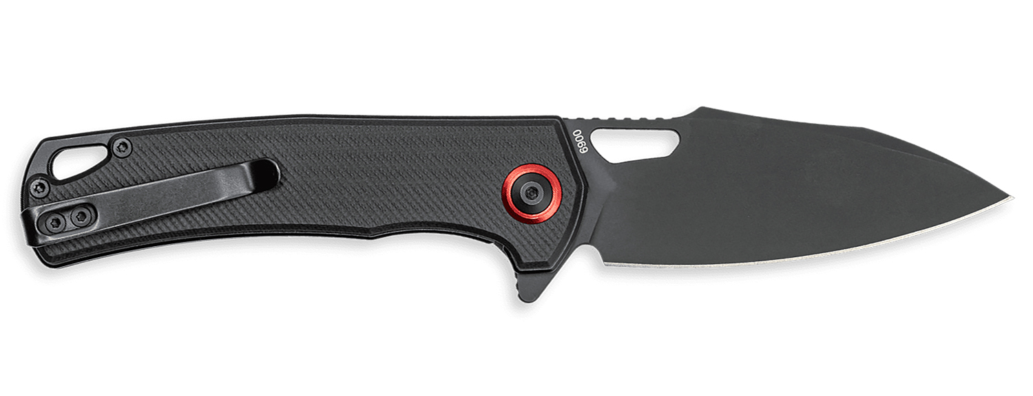 CobraTec Knives CTWOLVERINEGRN Wolverine 3.13″ OTF Drop Point Plain Black TiCN D2 Steel Blade, 4.25″ Black Textured G10 Handle