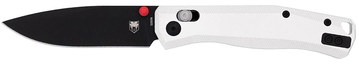 CobraTec Knives CTRGTSIL Regent EDC 3.25″ Flip Open Plain Black TiCN S35VN Blade, 4.25″ Silver Aluminum Handle