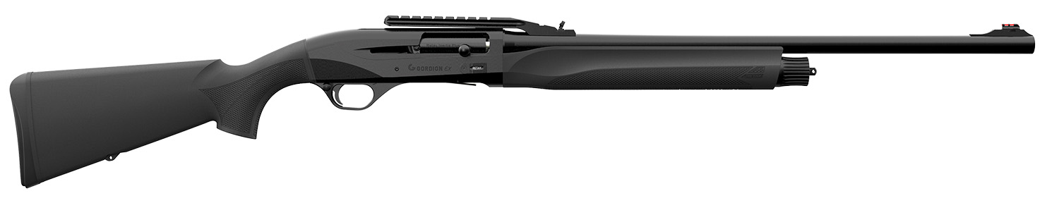 Retay USA GORSLBLK24 Gordion Slug 12 Gauge 3″ 4+1 24″ Black Vent Rib Barrel, Stainless Aluminum Receiver, Fixed w/Pistol Grip Black Synthetic Stock