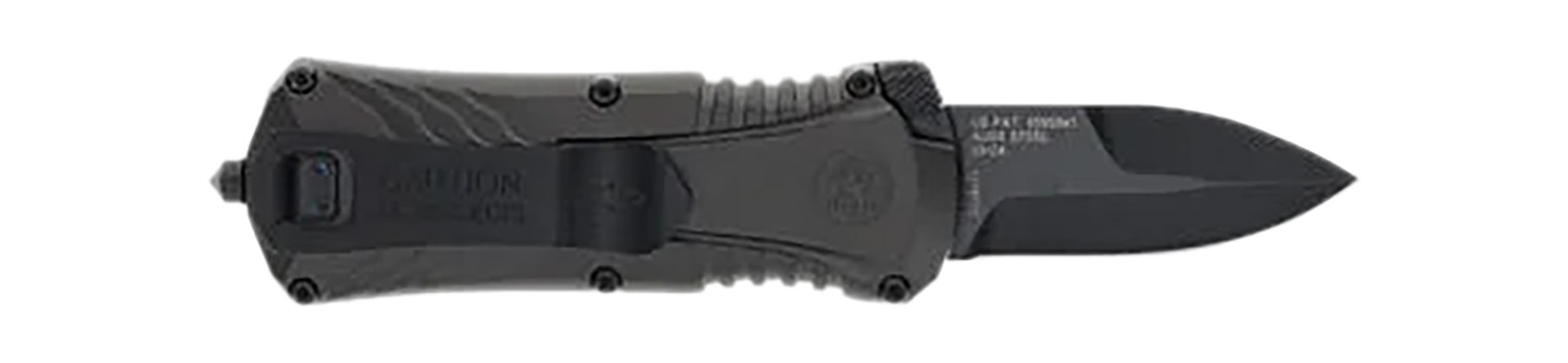M&P Accessories 1219171 M&P Compact 1.90″ OTF Plain Black Oxide Stainless Steel Blade, Gray/Black Aluminum Handle