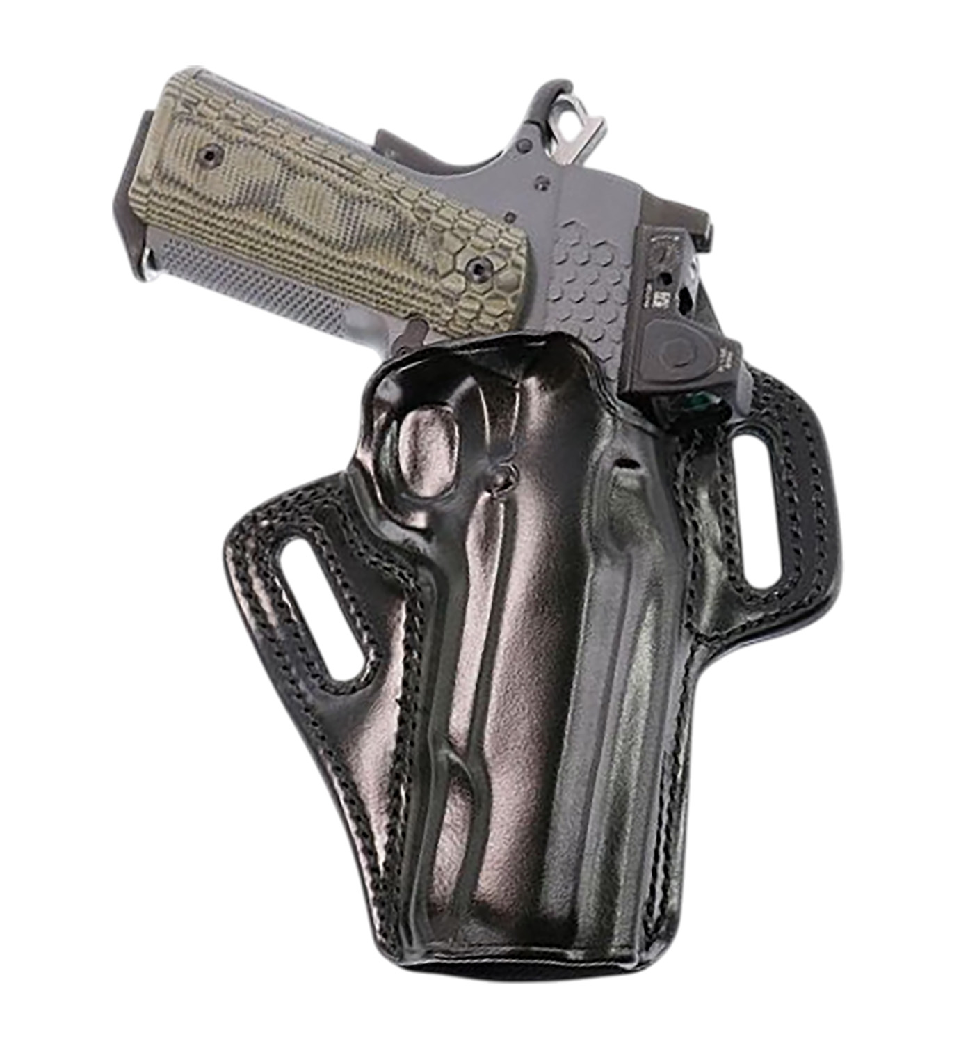 Galco APO212RB APO Strongside/Crossdraw OWB Black Steerhide Fits Kimber 1911 5″ Right Hand