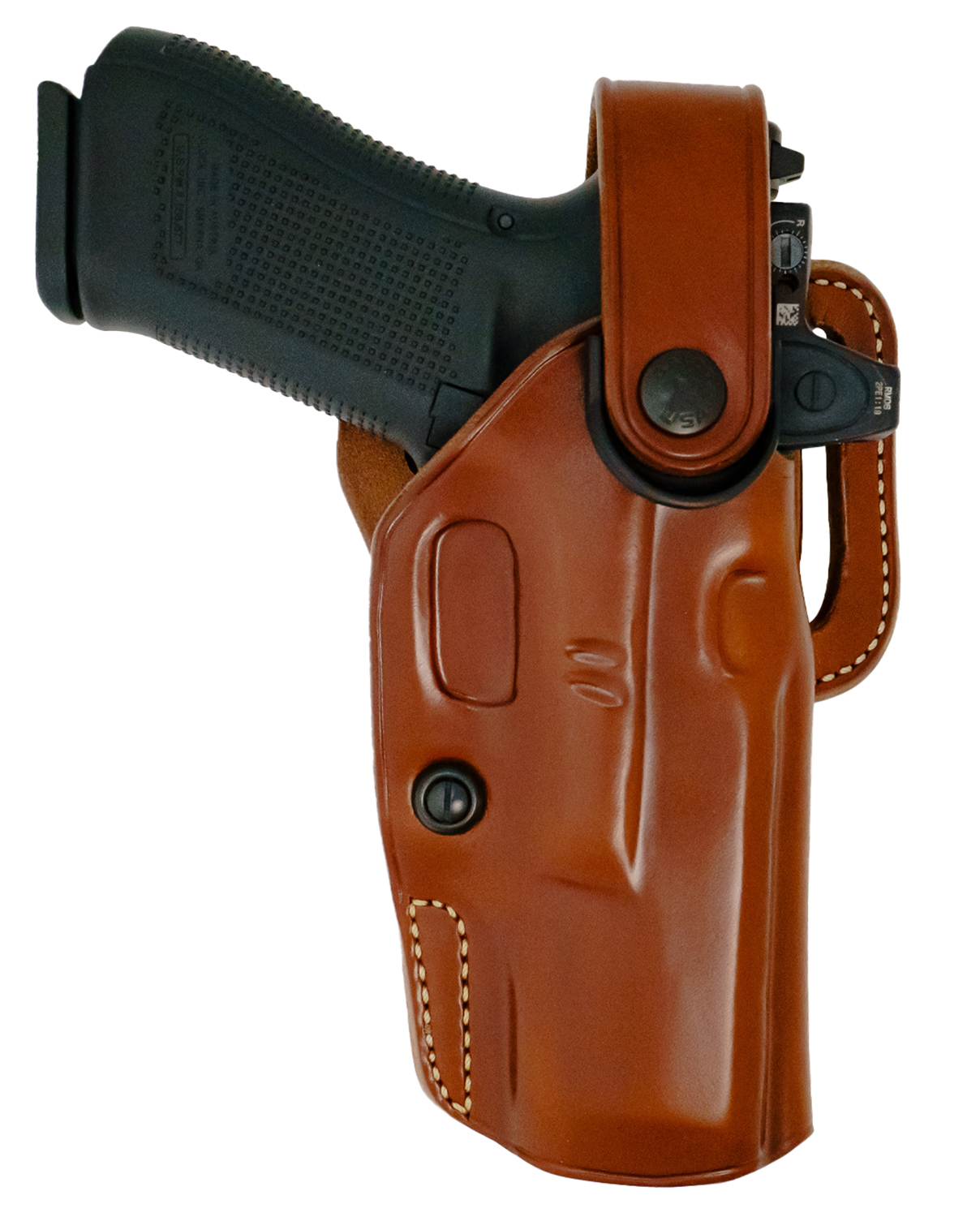 Galco APO226R APO Strongside/Crossdraw OWB Tan Steerhide Fits Glock 19 Gen 1-5 Belt Holster Mount Right Hand
