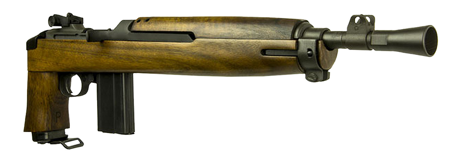 Inland MFG ILM200 Advisor M1 30 Carbine 15+1 12″ Threaded Barrel w/Conical Flash Hider, Black Parkerized Metal Finish, Type 2 Barrel Band, Round Bolt, Low Wood Walnut Stock