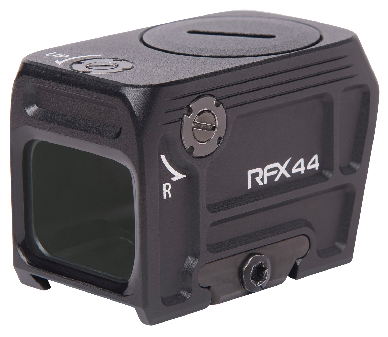 Viridian 9810113 RFX44 Black Anodized 1 x 21 x 16.5mm 5 MOA Green Dot ACRO/Picatinny High Mount