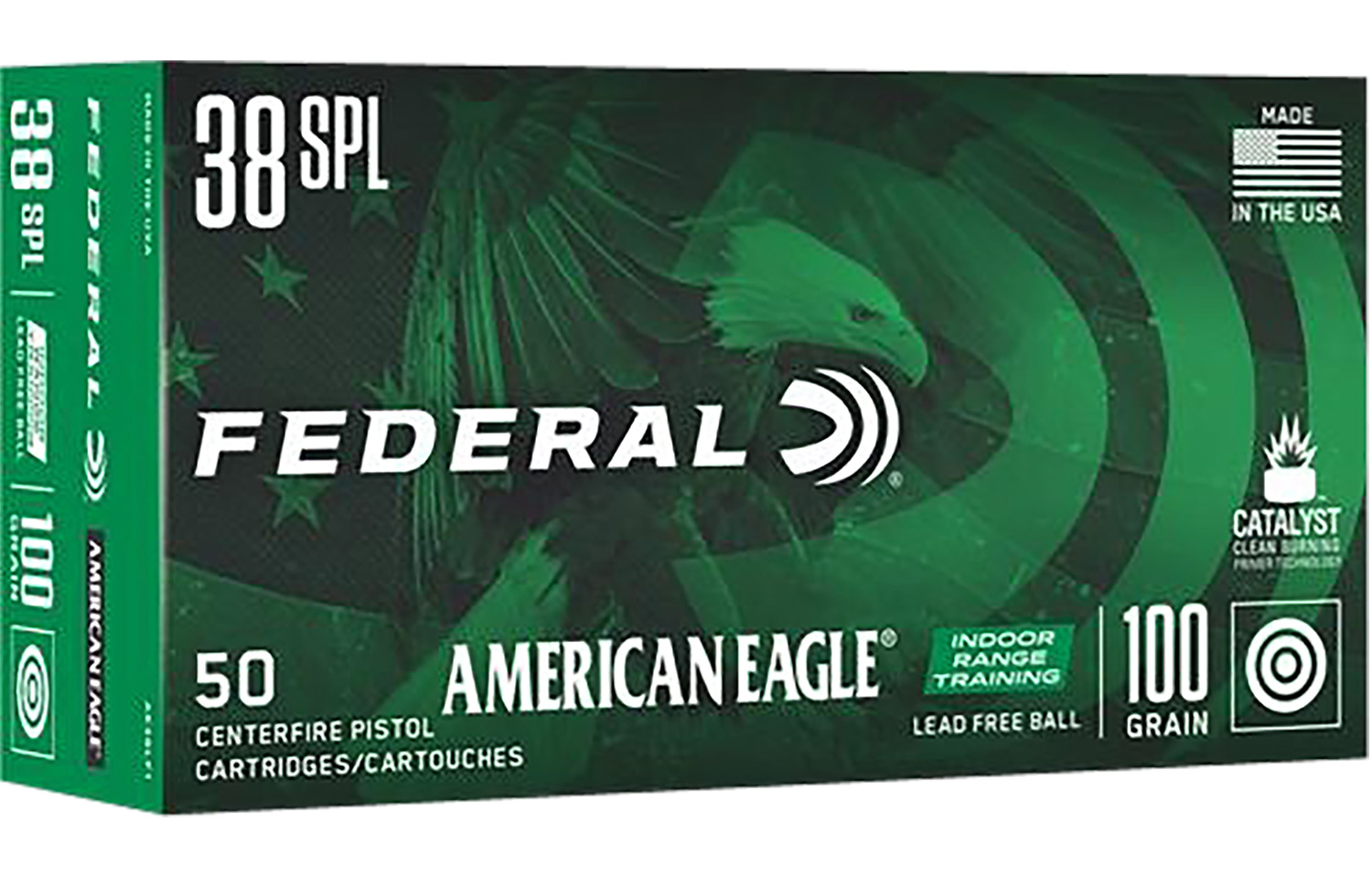 Federal AE38LF1 American Eagle IRT 38Special 100gr Lead Free IRT 50 Per Box/10 Case