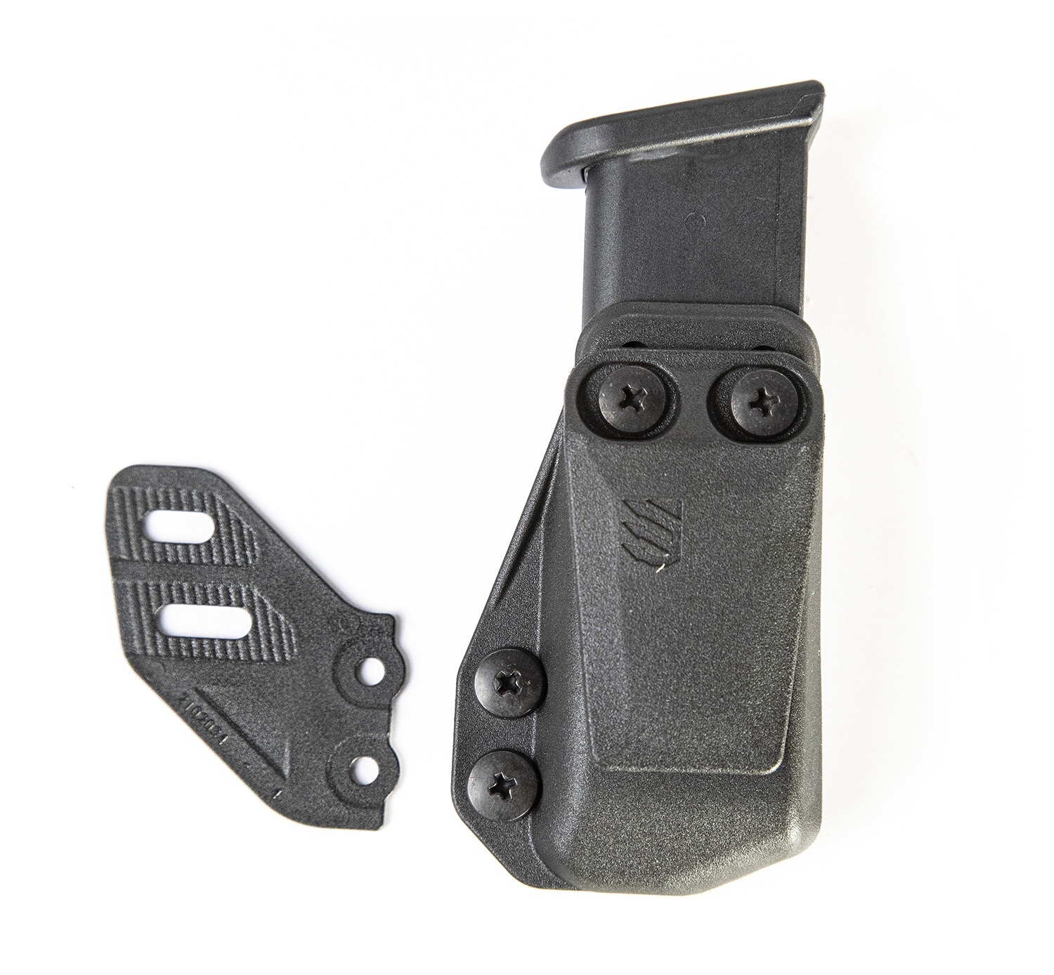 Blackhawk 416A03BK Stache Mag Carrier IWB Single Stack Belt Clip Mount Fits Belts 1.50″ Wide Black Polymer Ambidextrous