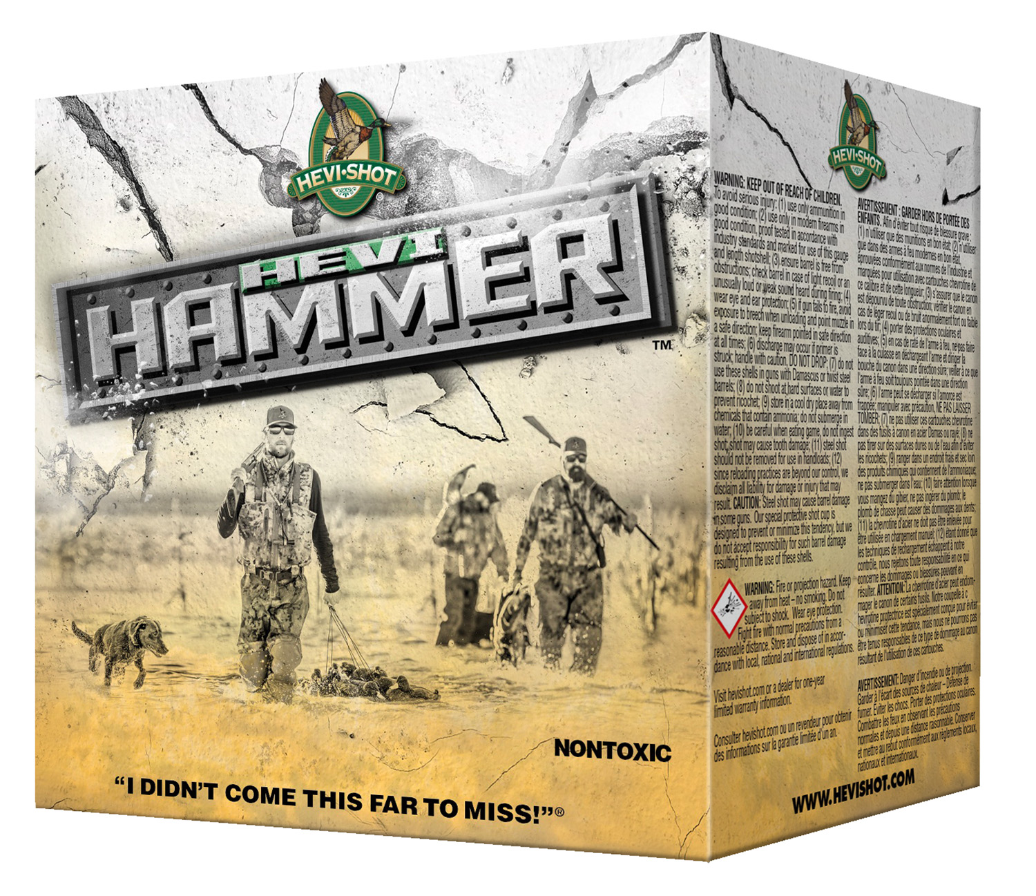 HEVI-Shot HS28302 HEVI-Hammer 12Gauge 3.50″ 1 1/2oz 2Shot 25 Per Box/10 Case