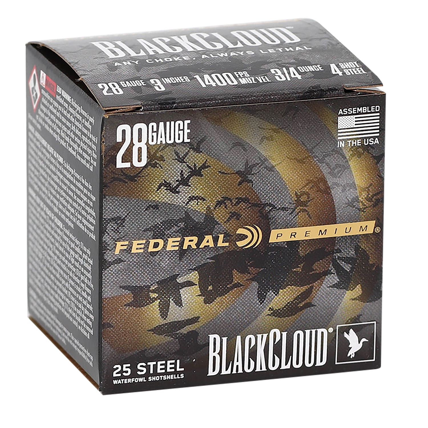 Federal PWBX2854 Black Cloud FS 28Gauge 3″ 3/4oz 4Shot 25 Per Box/10 Case