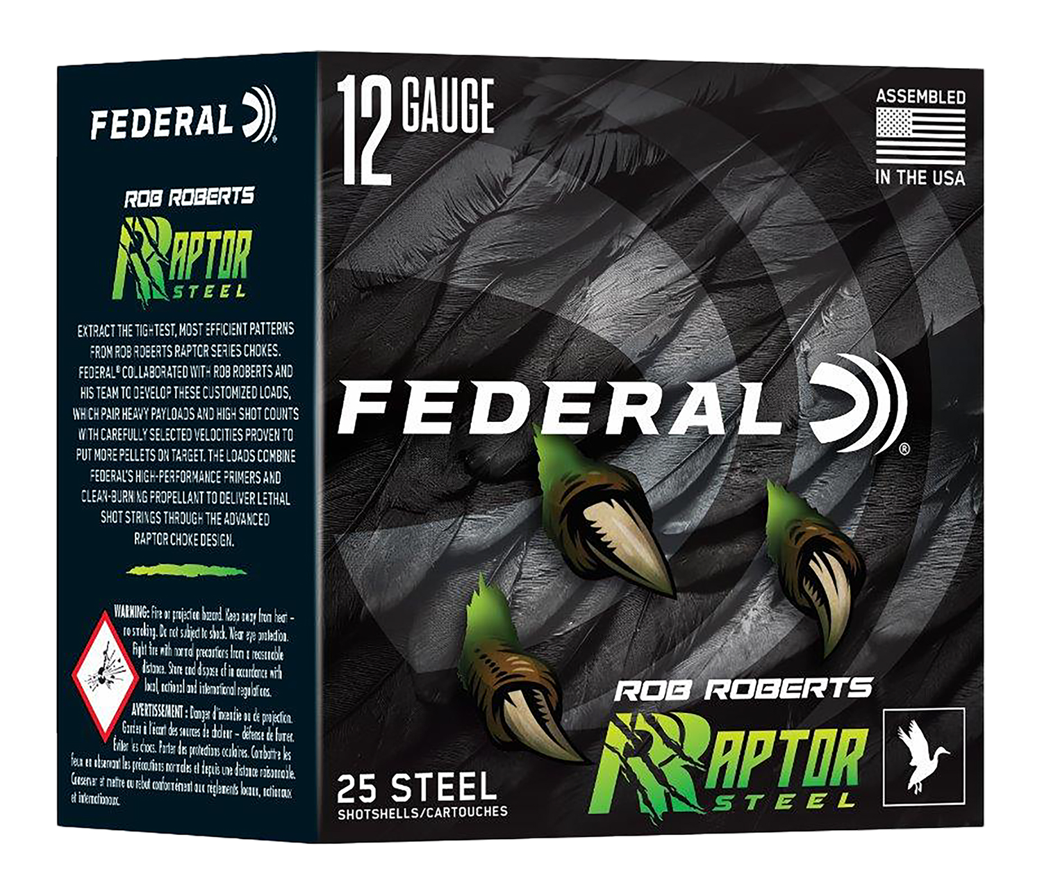 Federal RRS1382 Rob Roberts Raptor 12Gauge 3″ 1 3/8oz 2Shot 25 Per Box/10 Case