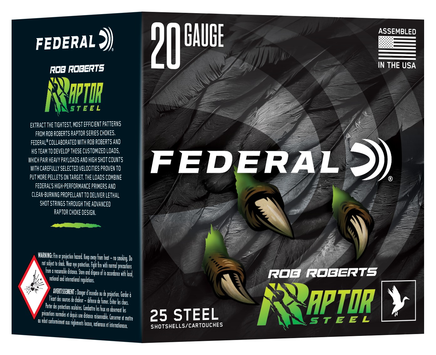 Federal RRS2092 Rob Roberts Raptor 20Gauge 3″ 1oz 2Shot 25 Per Box/10 Case