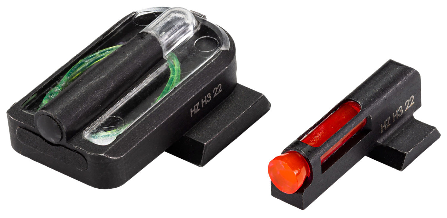 HiViz MPFD21 FastDot H3 Sight Set for S&W M&P Red Fiber Optic Front Sight-Green Tritium Rear Sight