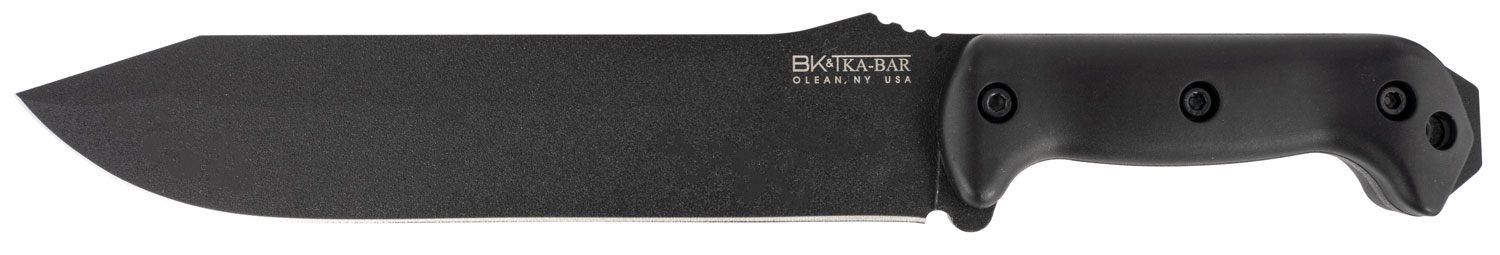 Ka-Bar BK9 Becker Combat Bowie 9.25″ Fixed Clip Point Plain Black 1095 Cro-Van Blade, Black Ultramid Handle, Includes Sheath