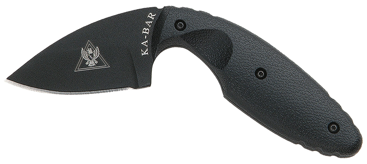 Ka-Bar 1480 TDI Law Enforcement 2.31″ Fixed Drop Point Plain Black AUS-8A SS Blade, Black Zytel Handle, Includes Belt Clip/Sheath