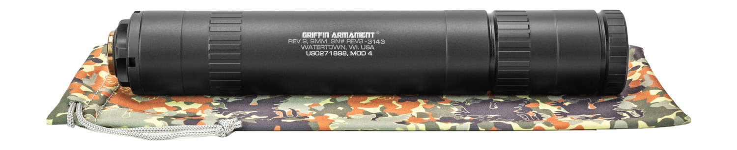 Griffin Armament GAREV9M4-W Revolution 9mm 1.375″ Black Aluminum/Stainless Steel
