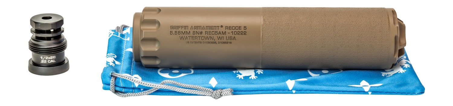 Griffin Armament GAREC5FDEAM-W 5 RECCE 5.56mm 1.50″ Flat Dark Earth Stainless Steel 1/2″x28