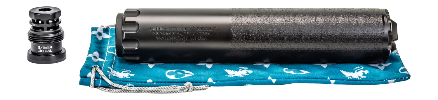 Griffin Armament GAREC7AM-W 7 RECCE 7.62mm 1.50″ Black Stainless Steel