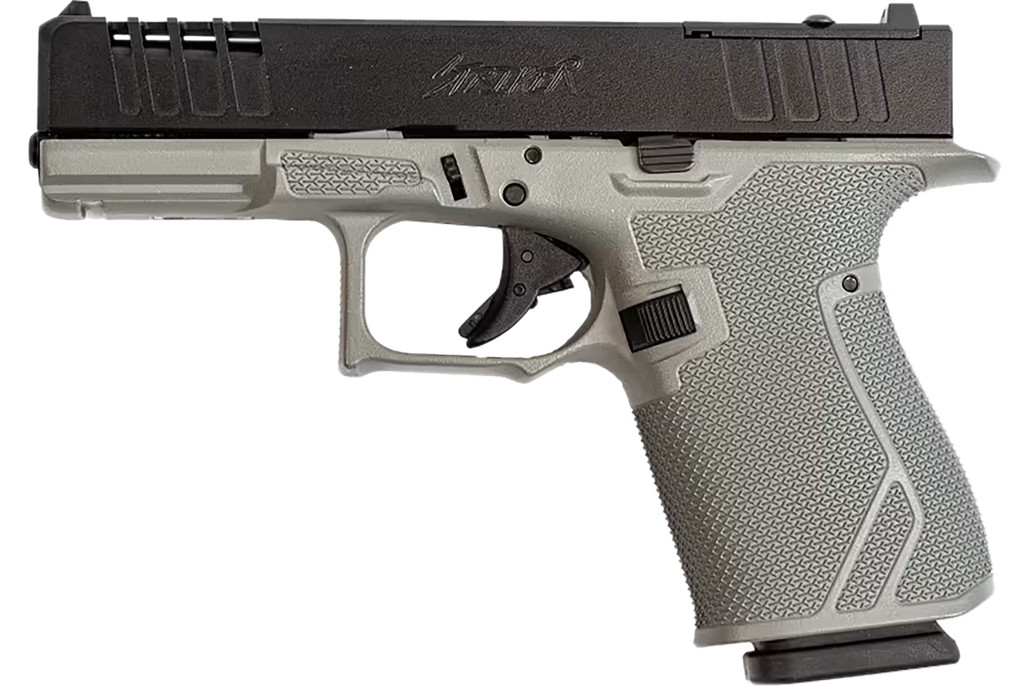Great Lakes Firearms GL19SRK Striker 9mm 15+1 4″ Front/Rear Serrations Cerakote Bull Shark Gray