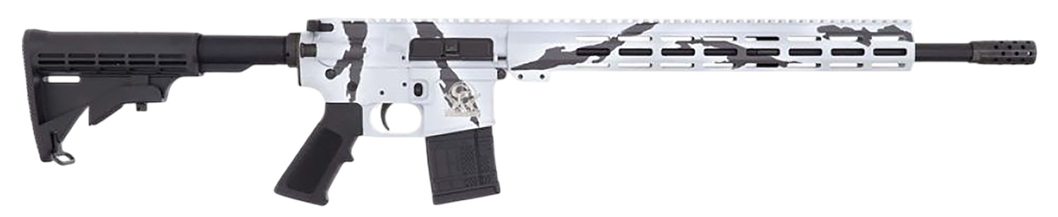 Great Lakes Firearms GL15223PSNO AR-15 223 Wylde 30+1 16″ Black Nitride Threaded Barrel, Pursuit Snow Cerakote Aluminum Receiver w/Picatinny Rail, M-LOK Handguard, Black Polymer Stock, Mil-Spec Grip