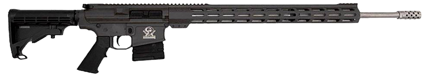 Great Lakes Firearms GL10243SSTNG GLFA 243 Win 5+1 24″ Stainless Threaded Barrel, Tungsten Cerakote Picatinny Rail Aluminum Receiver, Adjustable Black Synthetic Stock, Mil-spec Polymer Grip