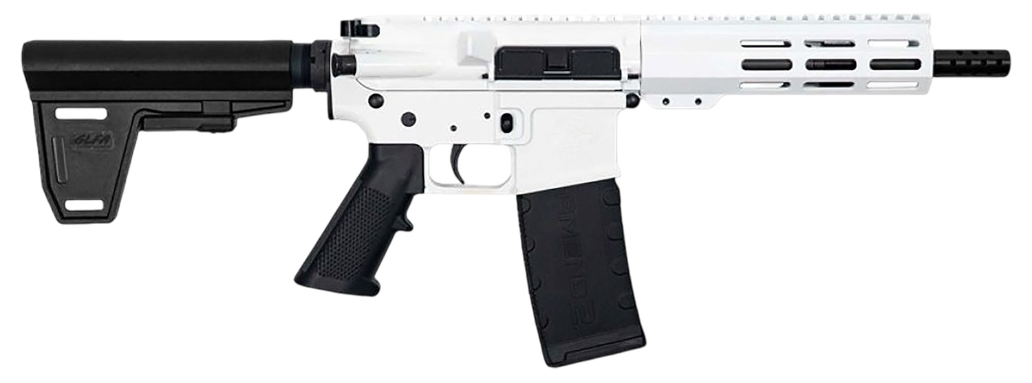 Great Lakes Firearms GL15223PBWHT AR-15  223 Wylde 30+1 7.50″ Black Nitride Threaded Barrel, M-LOK Handguard, White Cerakote Aluminum Receiver w/Picatinny Rail, Black Polymer Mil-Spec Grip