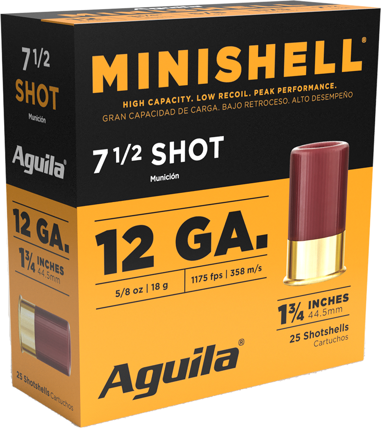 Aguila 1CHB1387 Minishell 12Gauge 1.75″ 5/8oz 7.5Shot 25 Per Box/10 Case