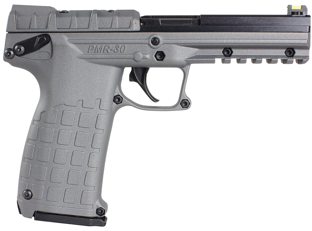 Kel-Tec PMR30TACGY PMR30 22 WMR 30+1 4.30″ Fluted Steel Barrel, Black/Gray Serrated Slide, Gray Polymer Frame w/Picatinny Accessory Rail, Gray Textured Polymer Grip