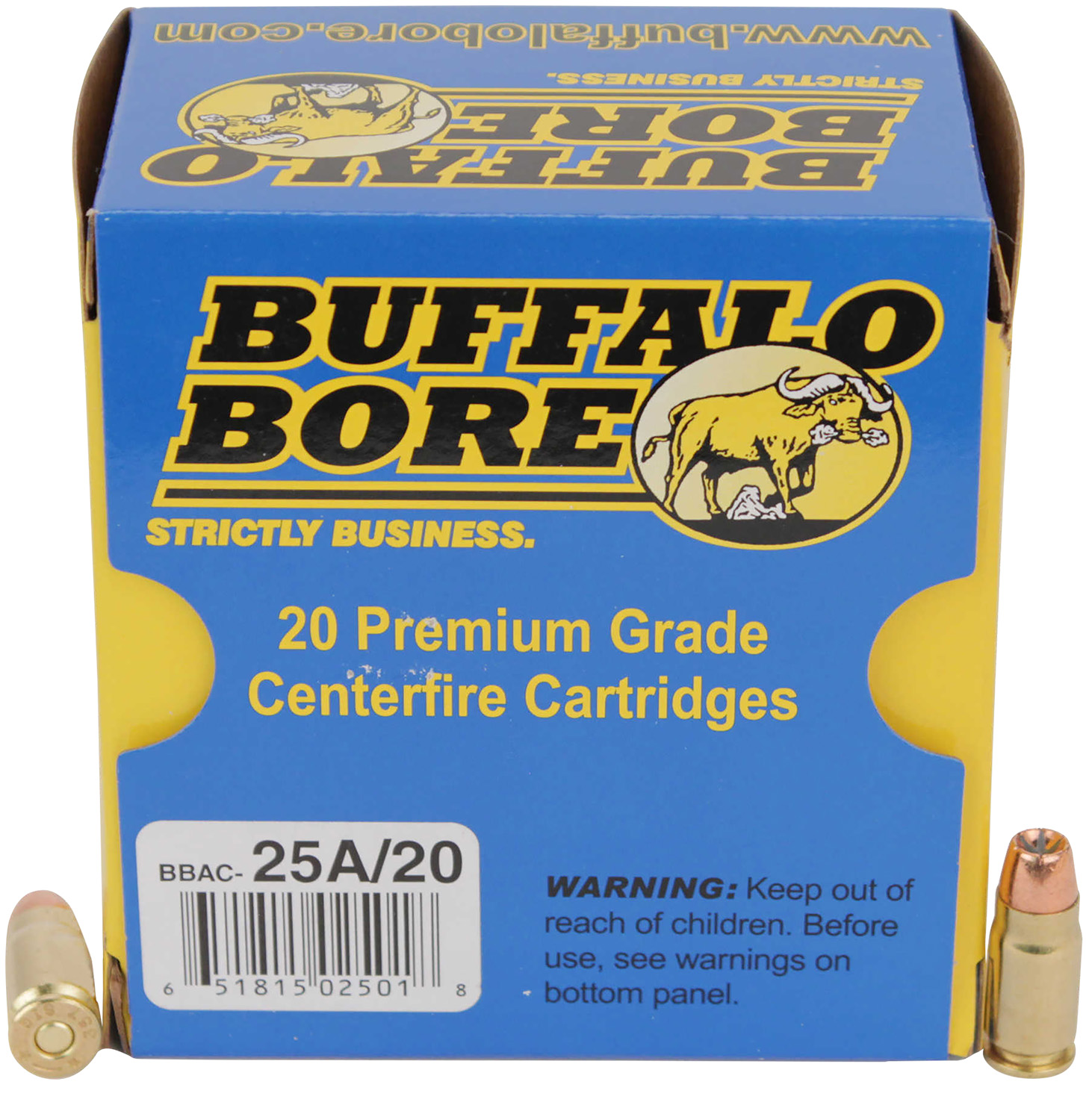 Buffalo Bore Ammunition 25A20 Heavy Strictly Business 357Sig 125gr Jacketed Hollow Point 20 Per Box/12 Case