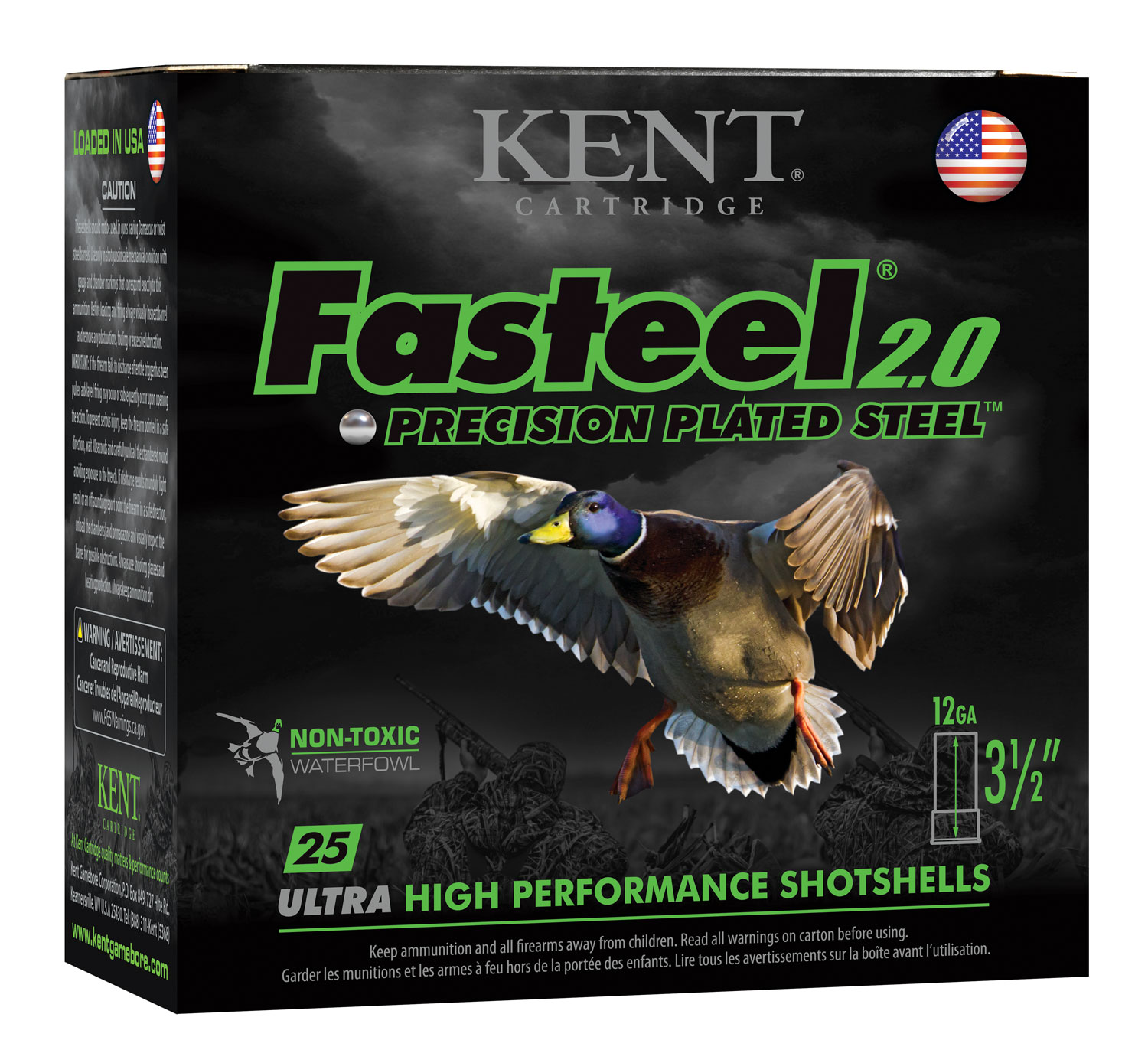 Kent Cartridge K1235FS40BBB Fasteel 2.0 12 Gauge 3.50″ 1 3/8 oz BBB Shot 25 Per Box/ 10 Case