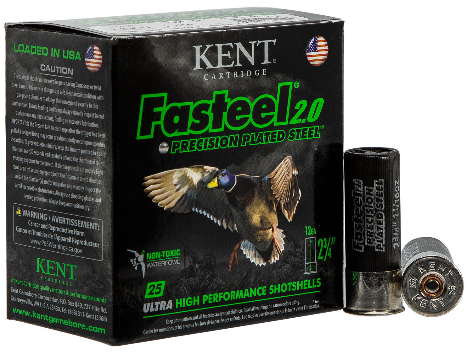 Kent Cartridge K122FS303 Fasteel 2.0 12 Gauge 2.75″ 1 1/16 oz 3 Shot 25 Per Box/ 10 Case