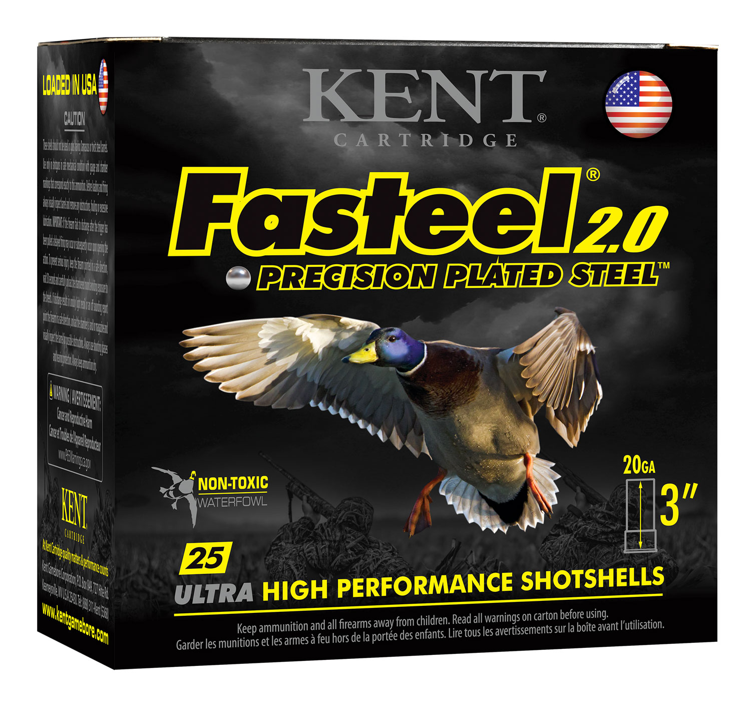 Kent Cartridge K203FS242 Fasteel 2.0 20 Gauge 3″ 7/8 oz 2 Shot 25 Per Box/ 10 Case