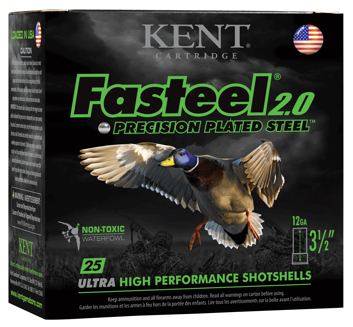 Kent Cartridge K1235FS403 Fasteel 2.0 12 Gauge 3.50″ 1 3/8 oz 3 Shot 25 Per Box/ 10 Case