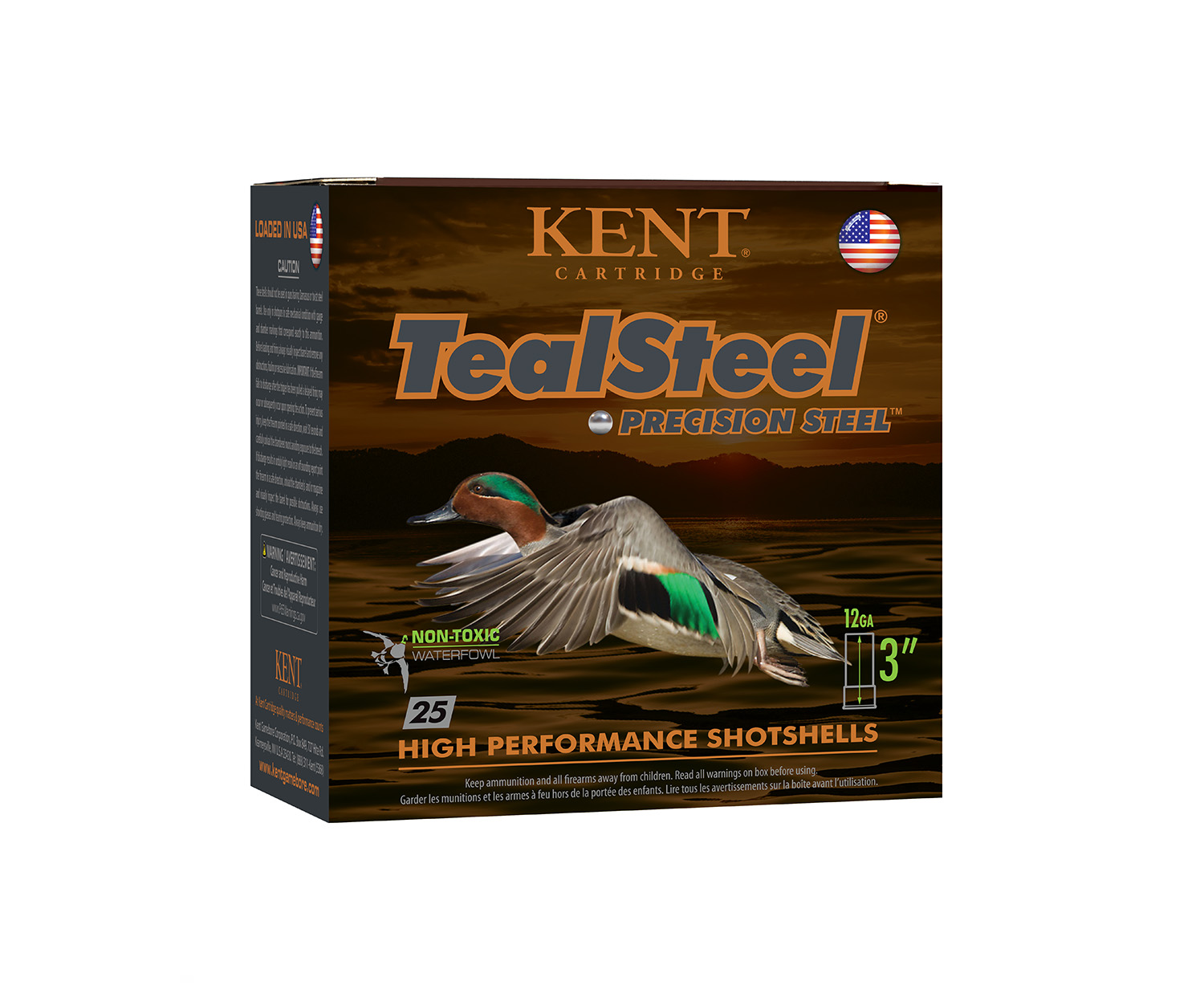 Kent Cartridge KTS123365 TealSteel Precision Steel 12Gauge 3″ 1 1/4oz 5Shot 25 Per Box/10 Case