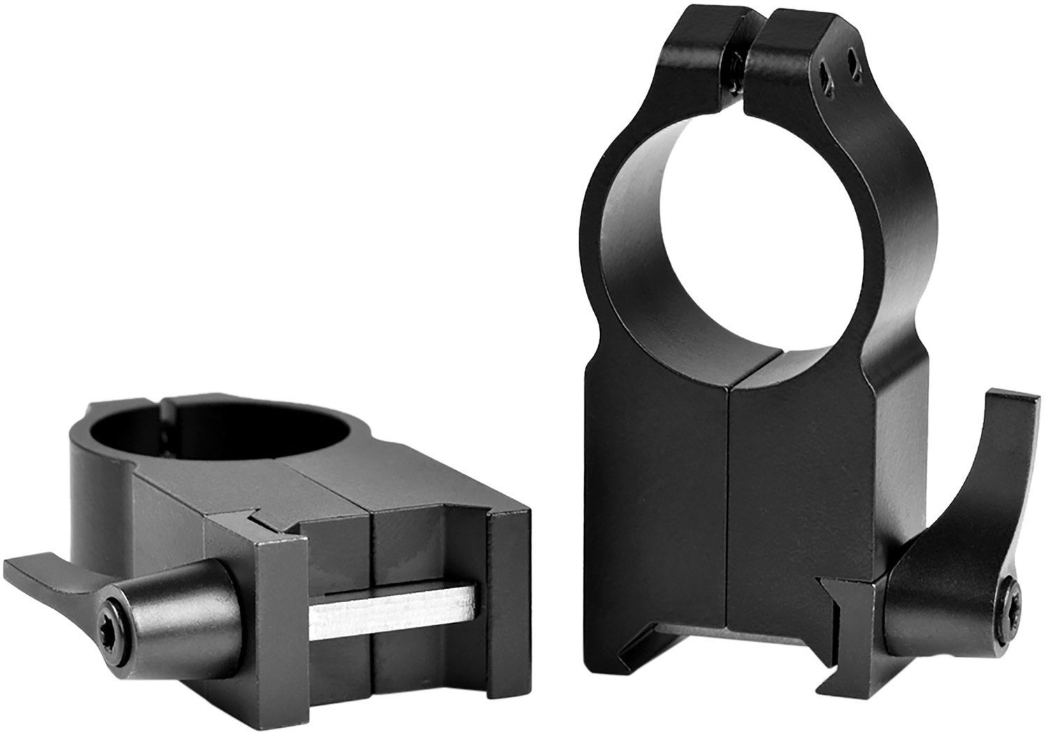 Warne 204LM Vertical Rings Maxima Matte Black 1″ Ultra High Quick Detach 0 MOA