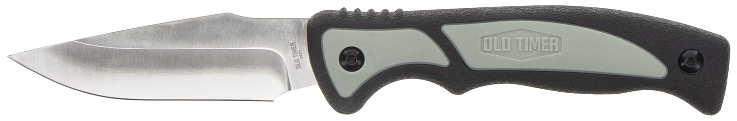 Old Timer 1137140 Trail Boss 3.70″ Fixed Caper Plain Stainless Steel Blade 5.25″ TPE Handle Includes Sheath