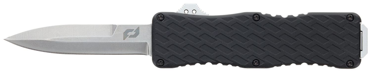 Schrade 1135967 Uproar D/A OTF Bayonet Plain Satin D2 Steel Blade 4.25″ Aluminum Handle