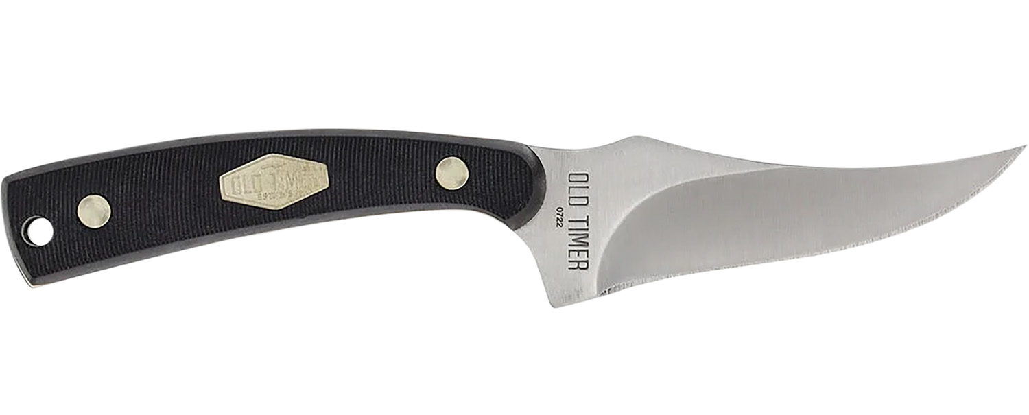 Old Timer 1179216 Sharpfinger 3.30″ Fixed Clip Point Plain Stainless Steel Blade/ Delrin Handle