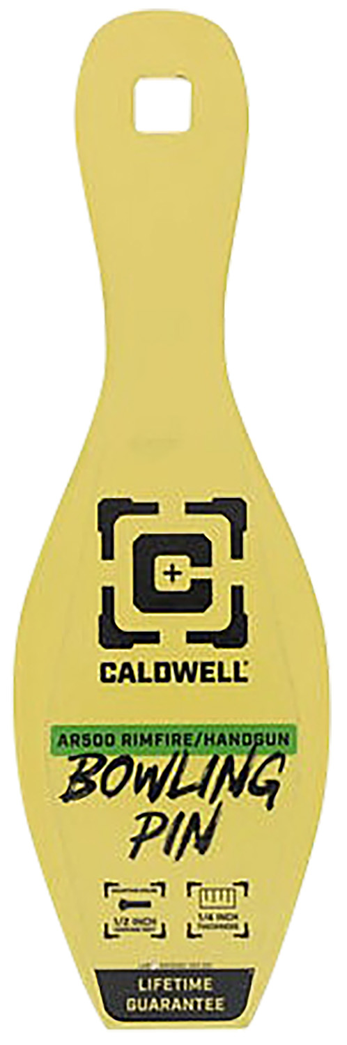 Caldwell 4002312 Rimfire/Handgun Yellow AR500 Steel Bowling Pin 1/4″ Thick